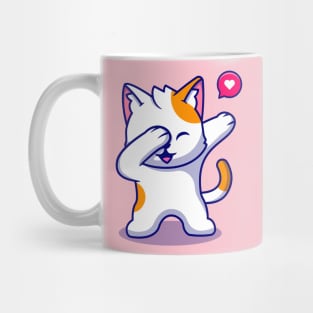 Cute Cat Dabbing Cartoon Mug